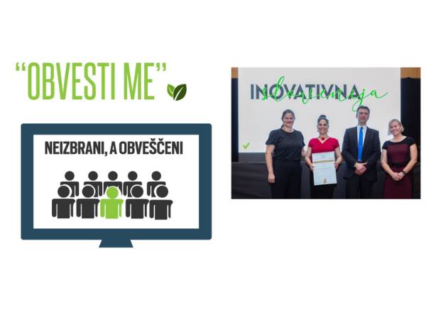 Bronasto priznanje za inovacijo "Obvesti me"