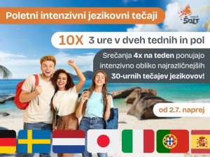 Poletni intenzivni jezikovni tečaji od 2. julija 2025 dalje