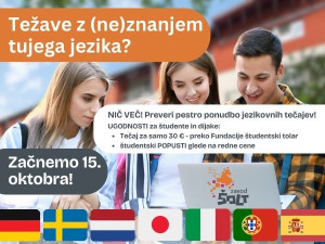 V novo študijsko leto z znanjem tujega jezika